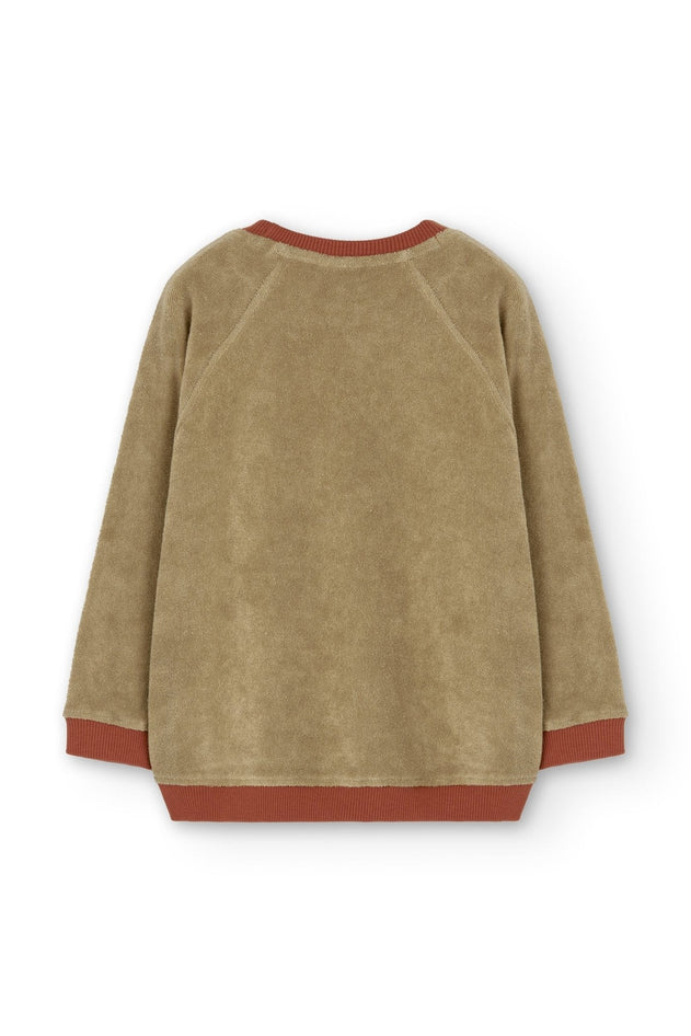 Kids' Ginger Sweatshirt Raglan Sleeve Beige
