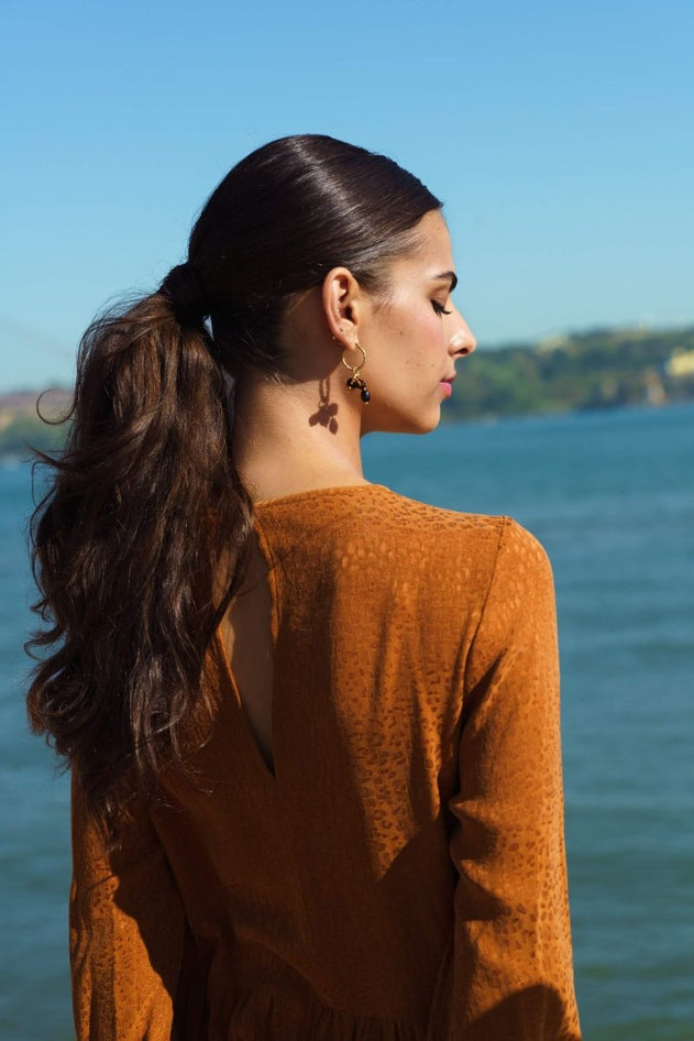 Hailey Dress Golden Leo - IVALO.COM