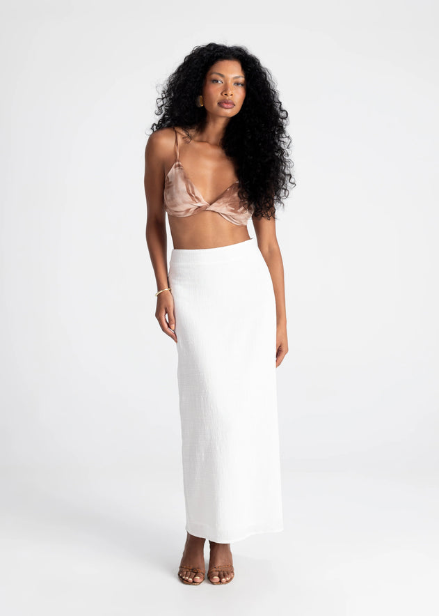 Margherita Cotton Skirt White