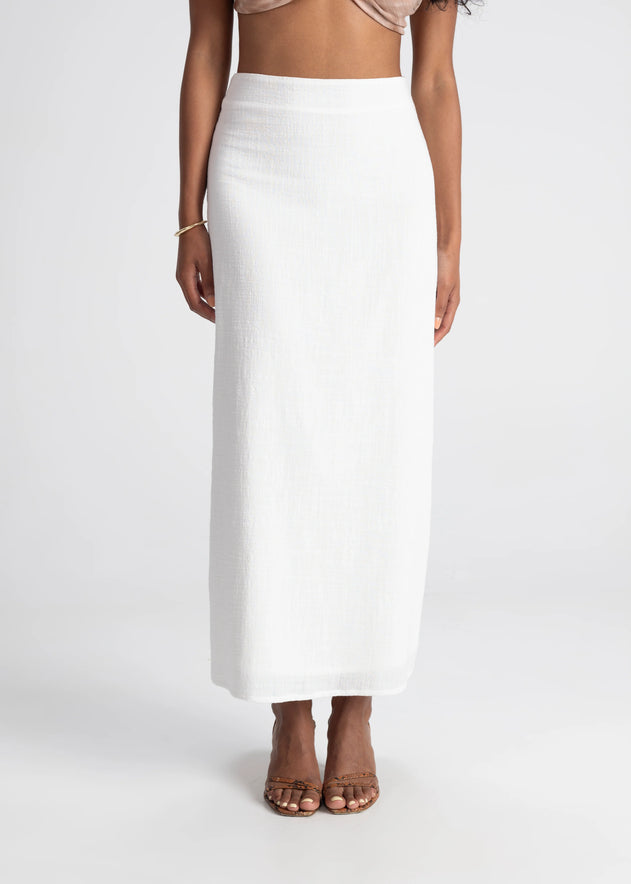 Margherita Cotton Skirt White