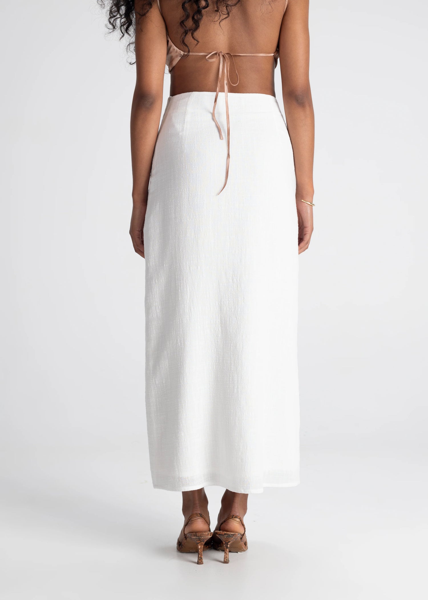 Margherita Cotton Skirt White