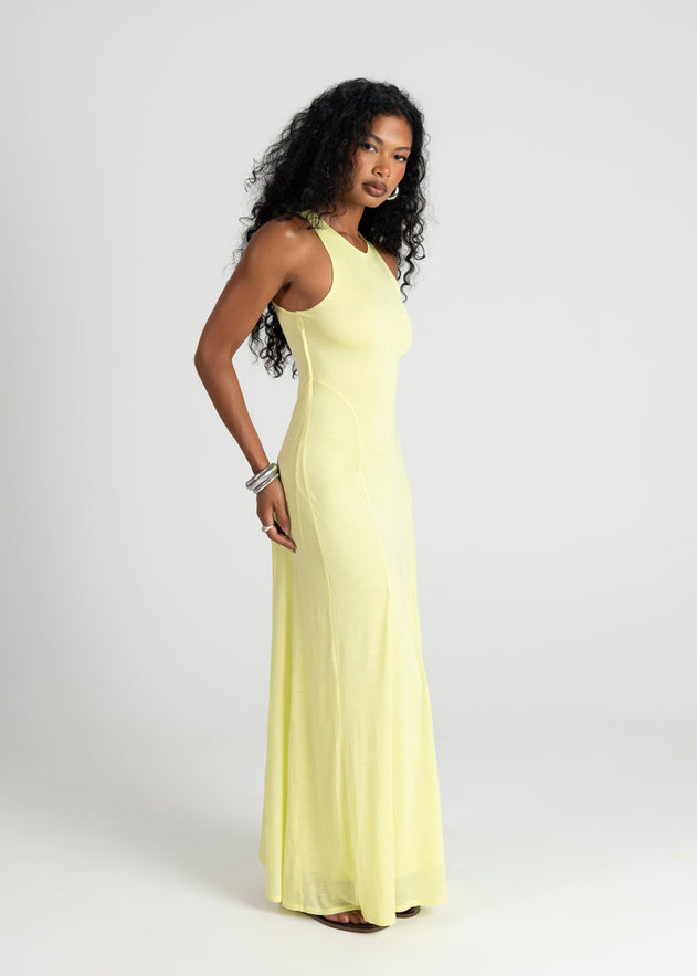 Florence Flowy Maxi Dress Lime