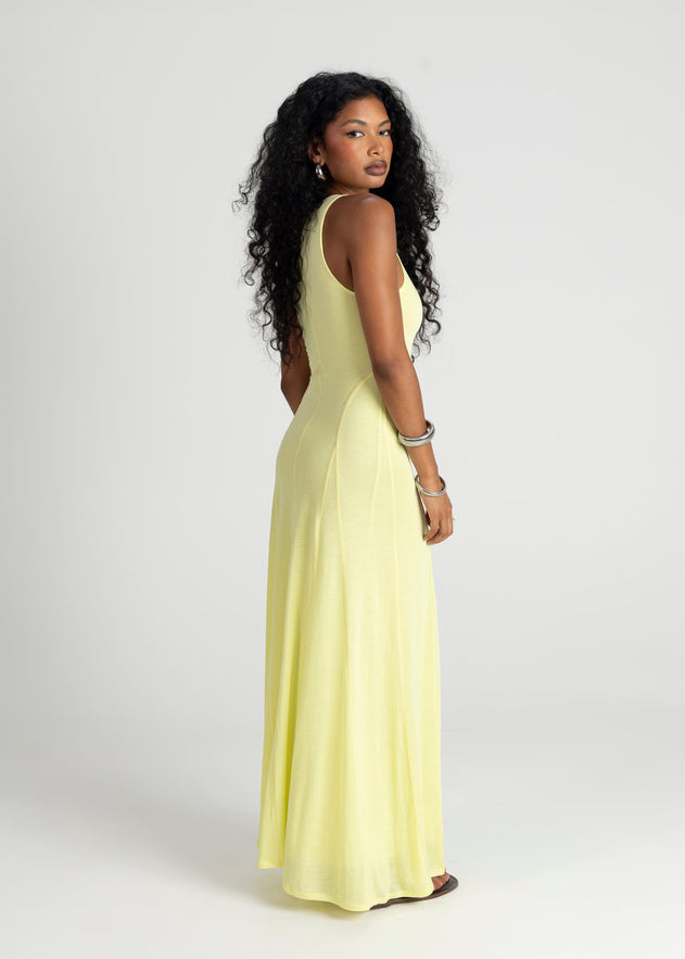 Florence Flowy Maxi Dress Lime