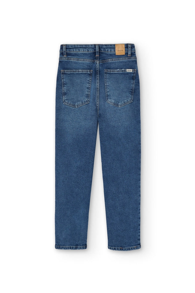 Gueda Momfit Denim Trousers Washed Blue