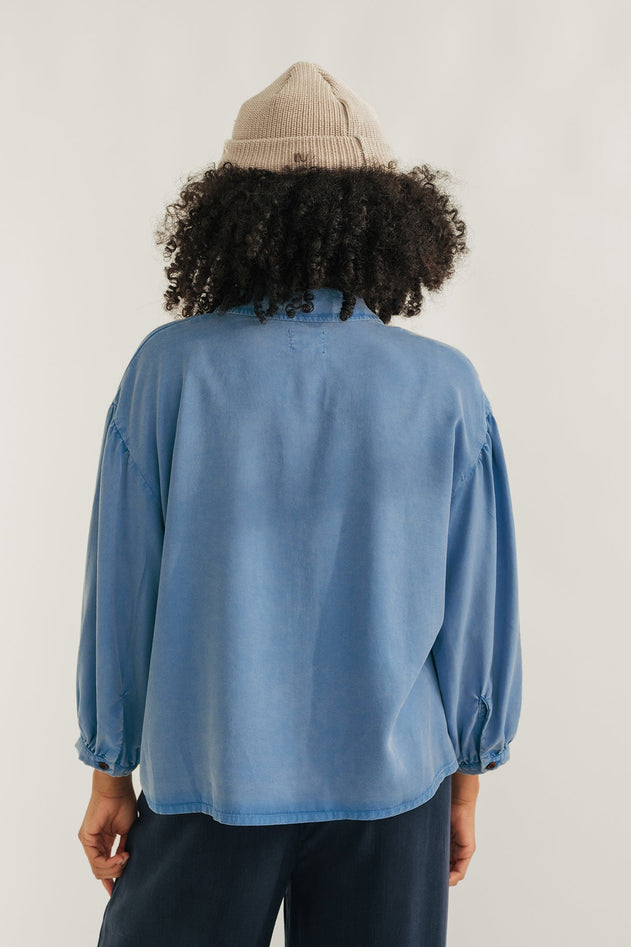 Hamushin Shirt Washed Blue
