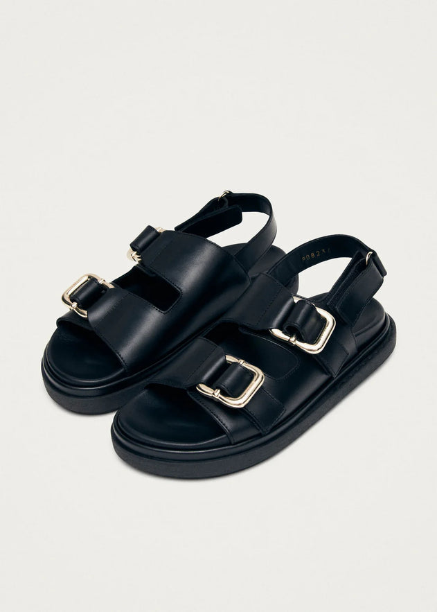 Harper Leather Sandals Black