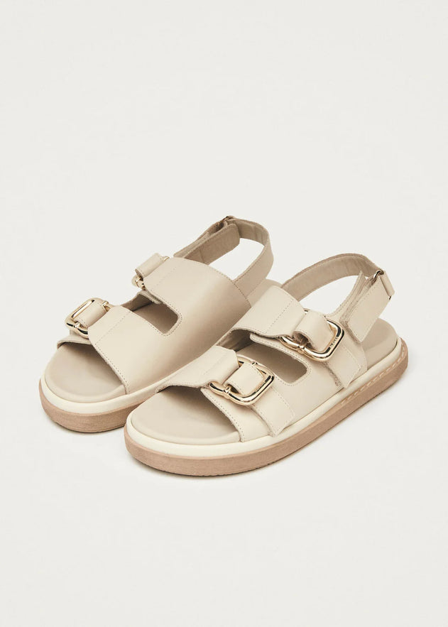 Harper Leather Sandals Cream