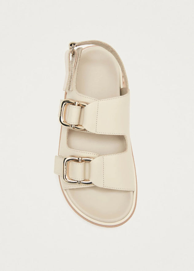 Harper Leather Sandals Cream