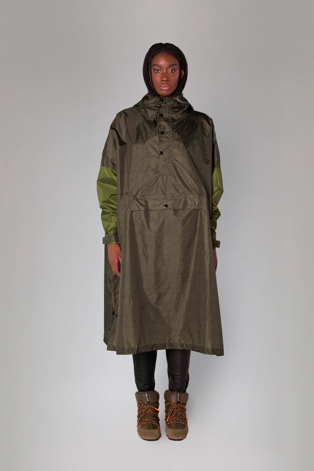 Herringbone Rain Poncho
