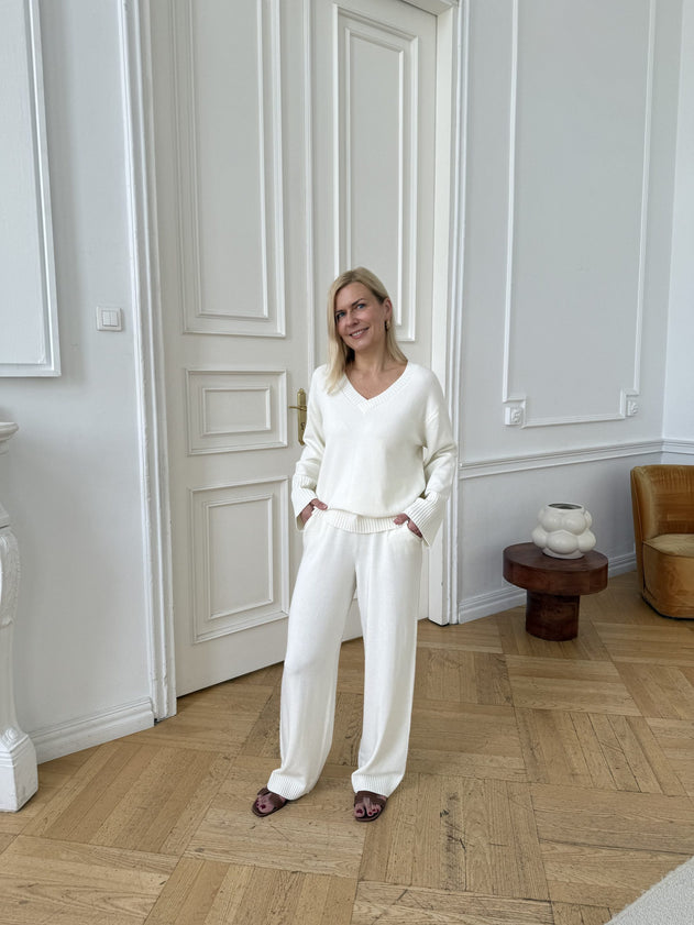 Amelié Knitted Sweater Ecru