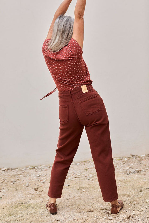 Juliet Trousers Momfit Garnet Agate