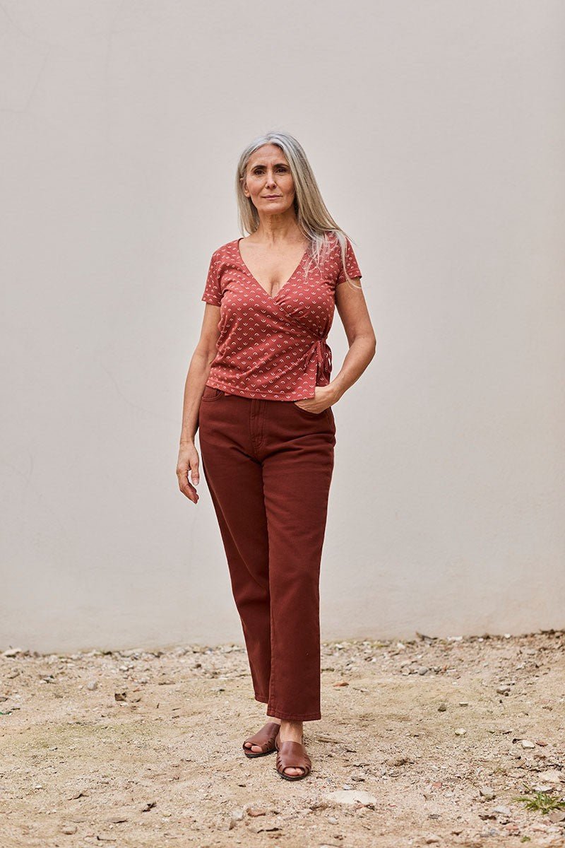 Juliet Trousers Momfit Garnet Agate