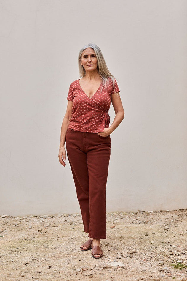 Juliet Trousers Momfit Garnet Agate