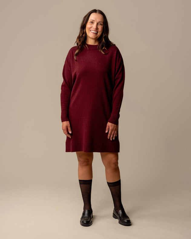 Kajo Knitted Dress Burgundy