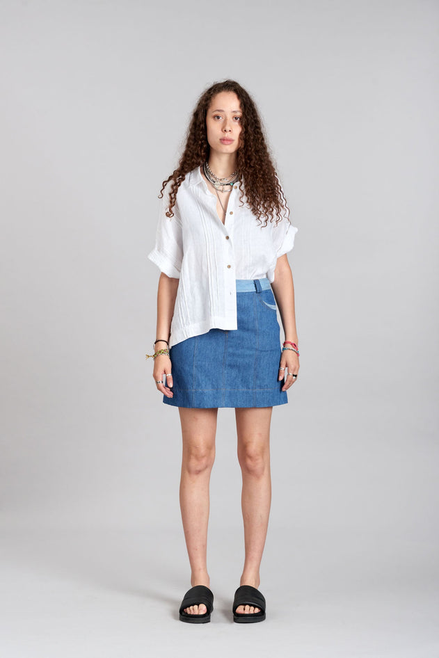 Kimono Linen Shirt White