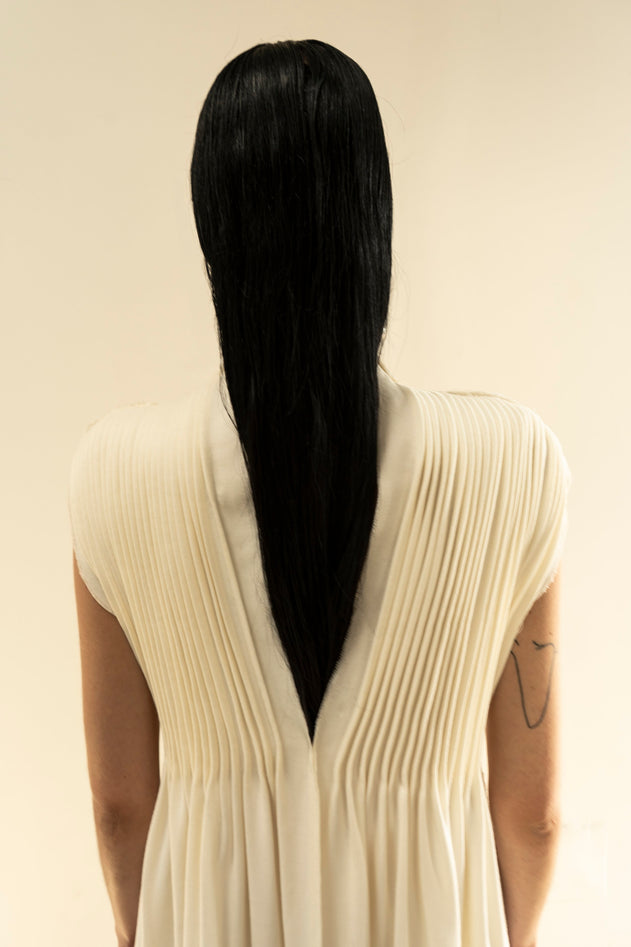 Kramatorsk Cream Cold Wool Dress