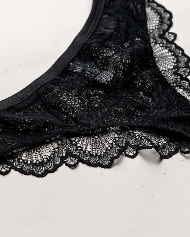 Lace Cheeky 3-Pack Black