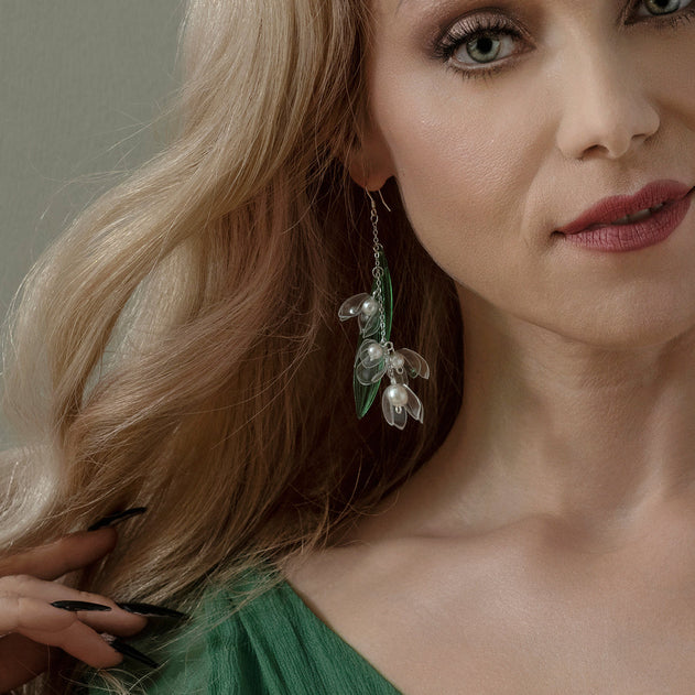 Lily Of The Valley Mismatched Earrings