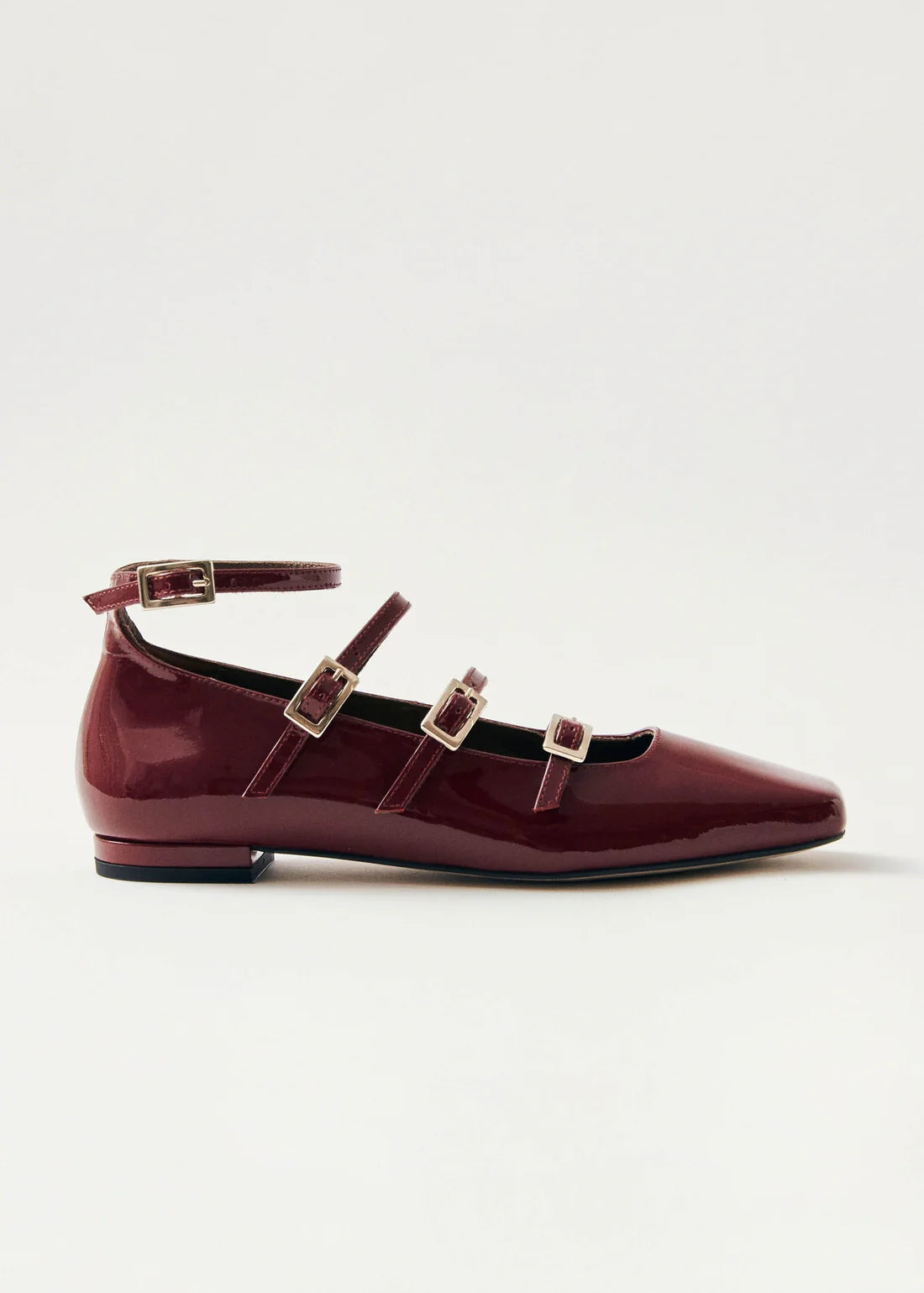 Luke Leather Ballet Flats Onix Wine Burgundy