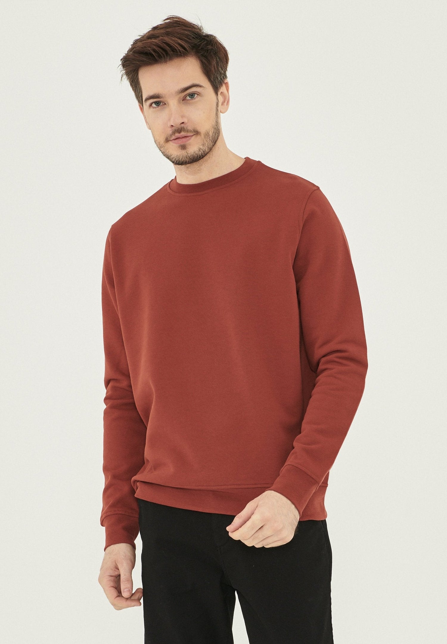 Men's Organic Cotton Fleece Sweatshirt Ginger
