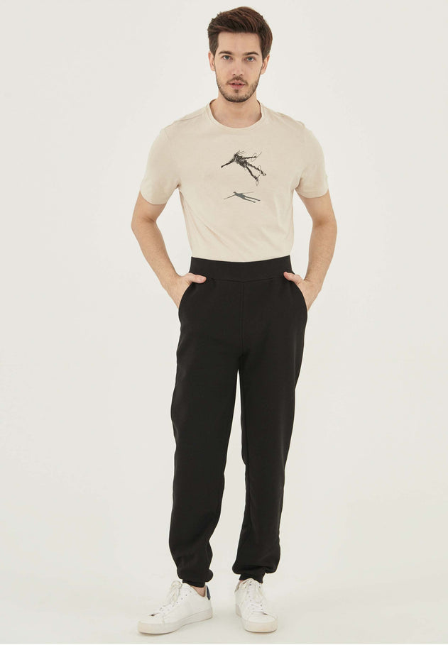 Men's Organic Cotton Fleece Sweatpants Black