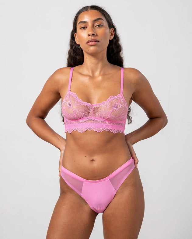 Micro Bikini Brief Period Underpants 3-Pack Candy Pink