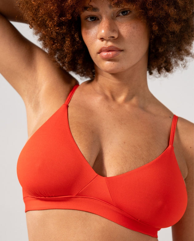 Micro Scoop Bra Fiery Red