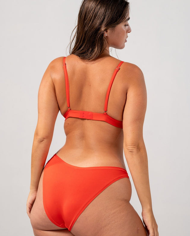 Micro Scoop Bralette Fiery Red