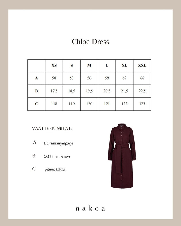 Chloe Linen Dress Merlot - IVALO.COM