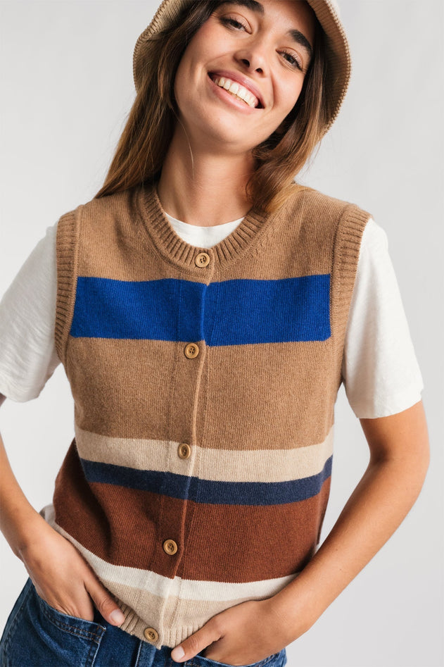 Murrisk Knitted Vest Stripes