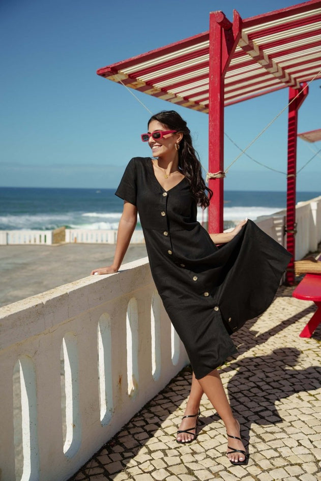 Penelope Dress Black - IVALO.COM