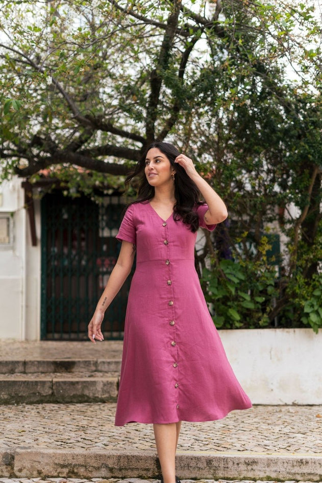 Penelope Dress Mulberry - IVALO.COM