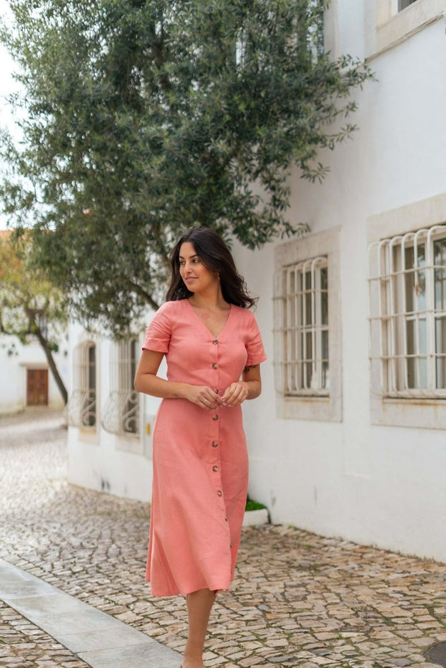 Penelope Dress Papaya Orange - IVALO.COM