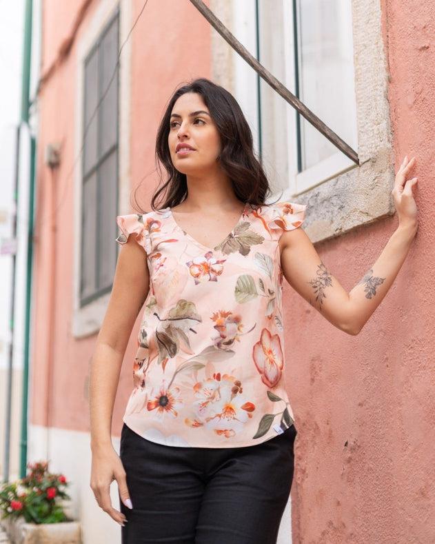 Sofia Top Siesta Orange - IVALO.COM