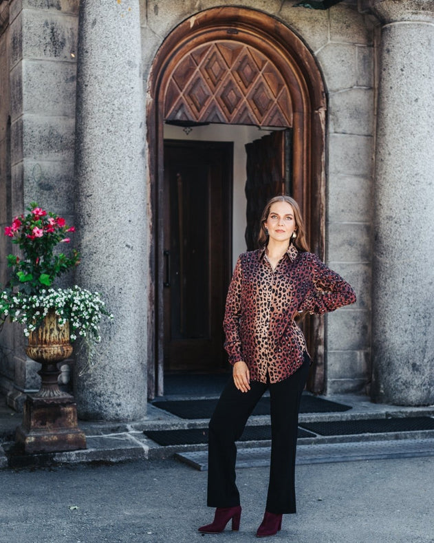 Chloe Button - up Shirt Coco Leo - IVALO.COM