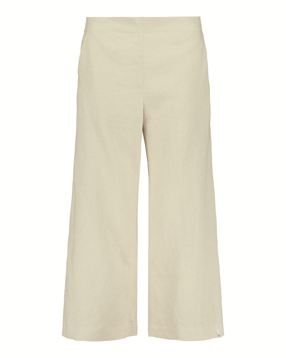 Culottes Linen Trousers Sandshell Beige - IVALO.COM