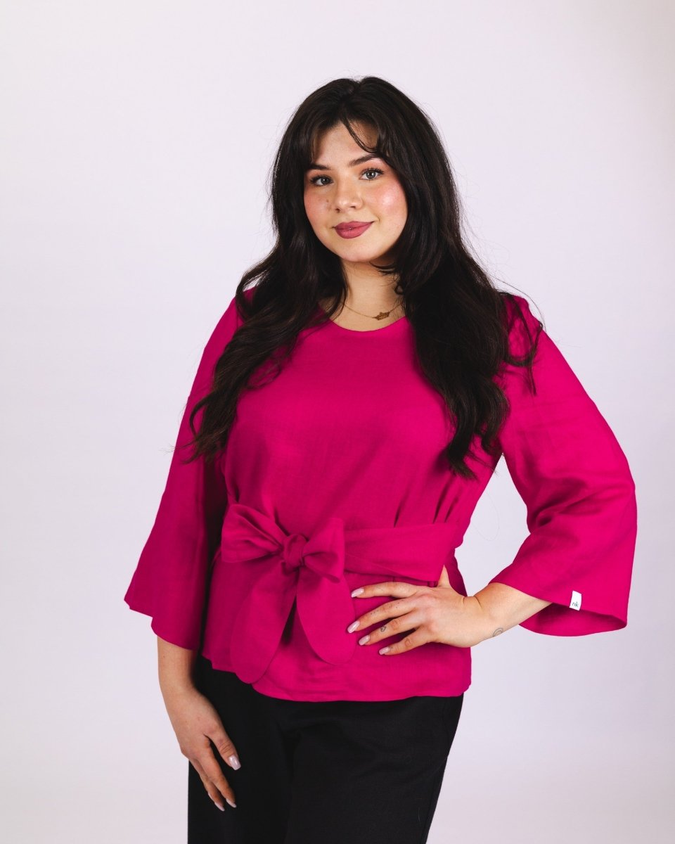 Ophelia Blouse Peacock Pink - IVALO.COM
