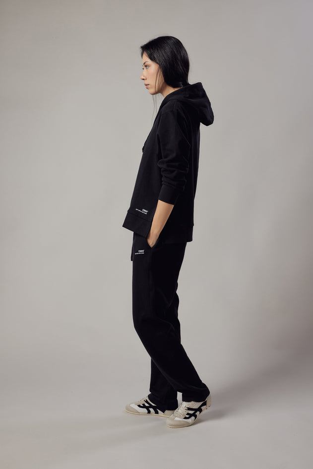 Women's Straight Gauzy Joggers Black