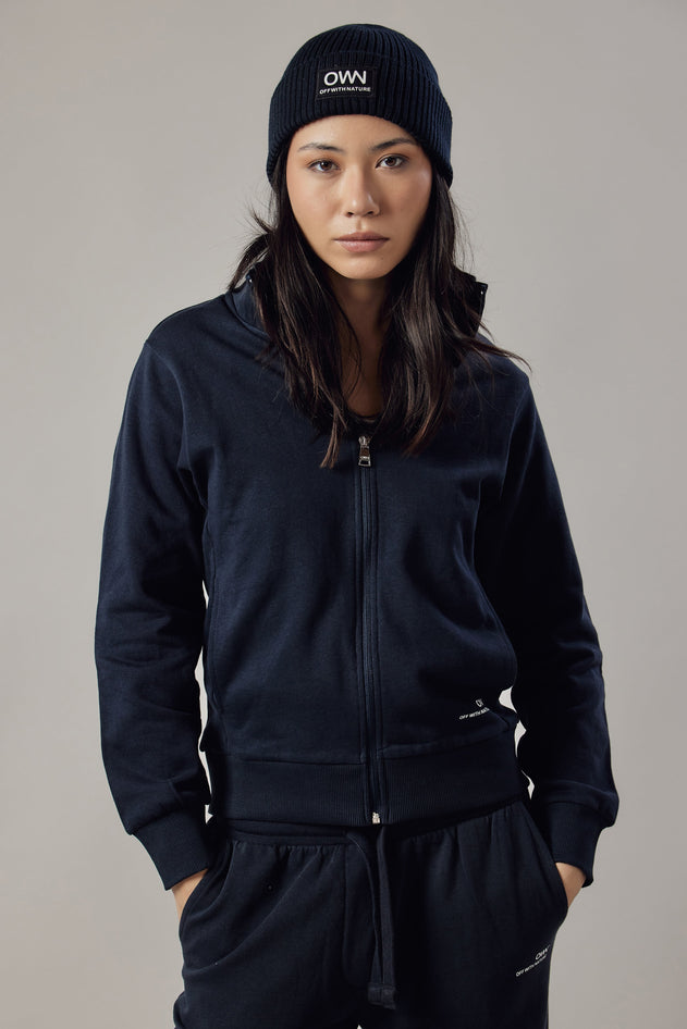 Women's High Neck Zip Up Sweatshirt