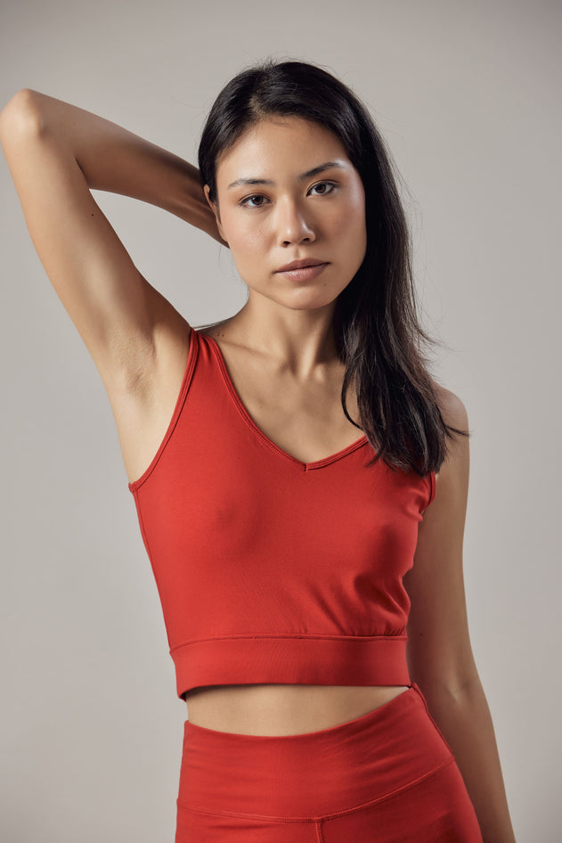 Women's Short V-Neck Sports Top