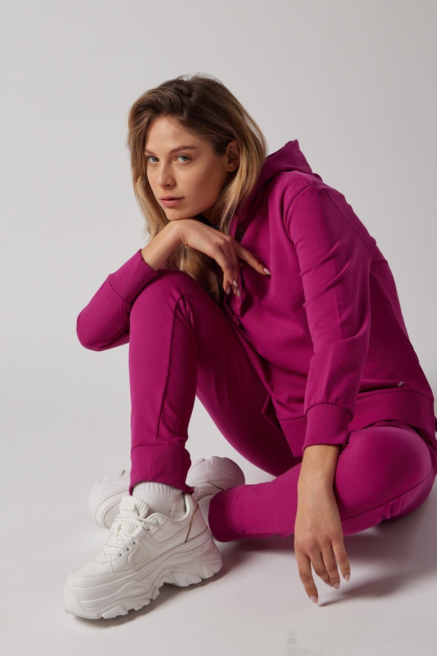 Women's Side Slit Sweatshirt & Joggers Set