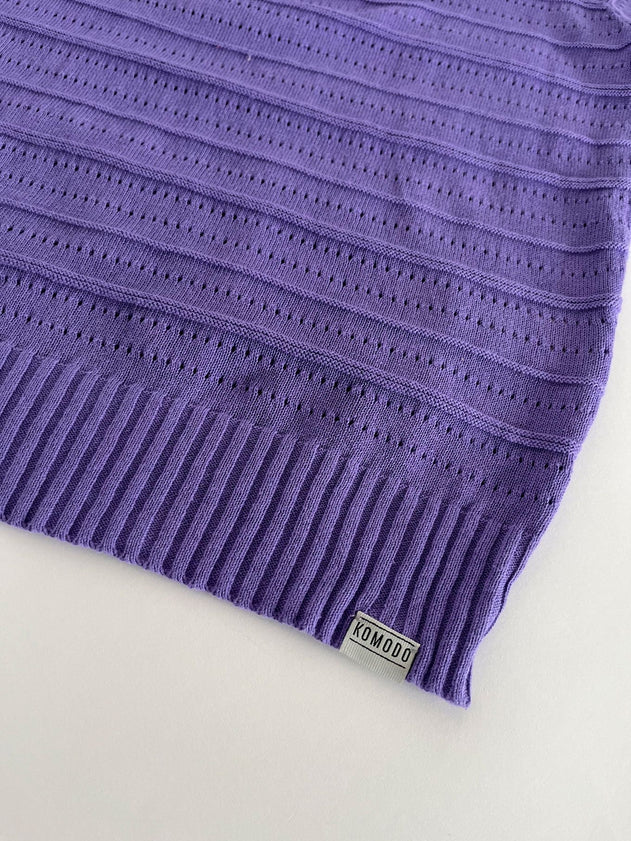Posey Organic Cotton Knit Tee Lavender