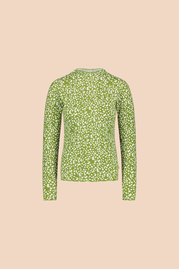 Rib Turtleneck Flora Olive