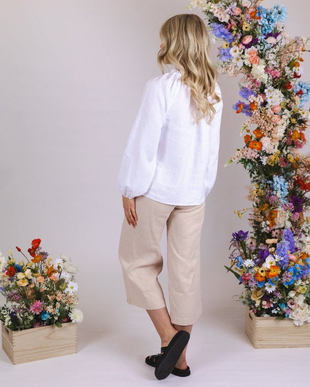 Paloma Blouse Coconut Milk White - IVALO.COM