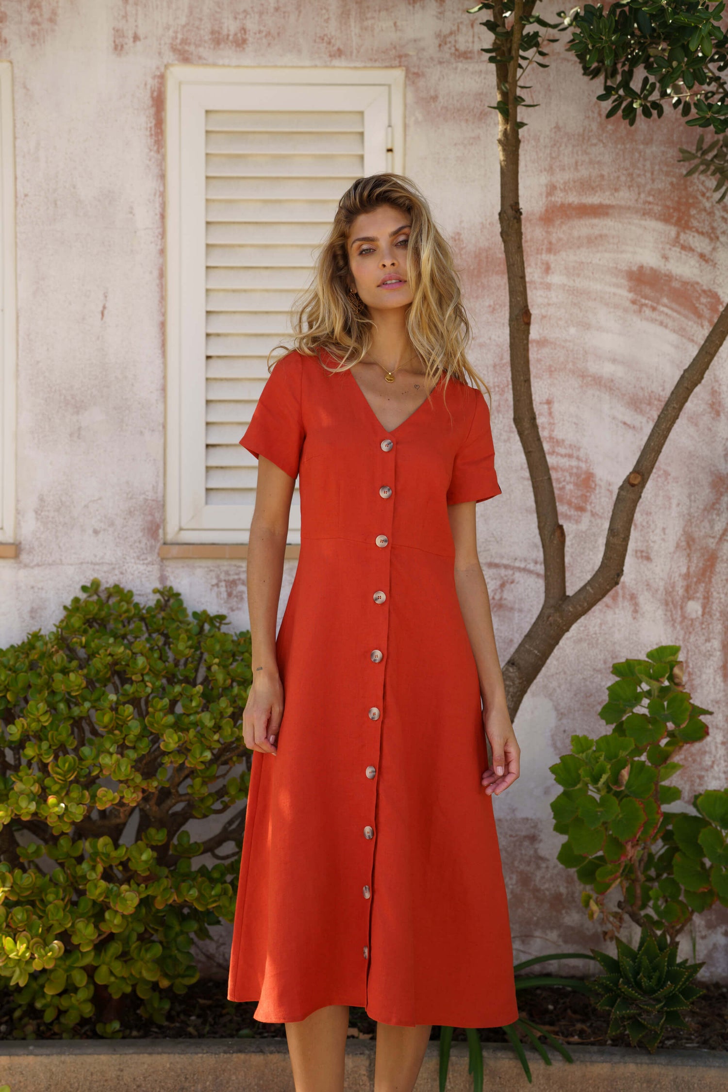 Penelope Dress Burnt Orange