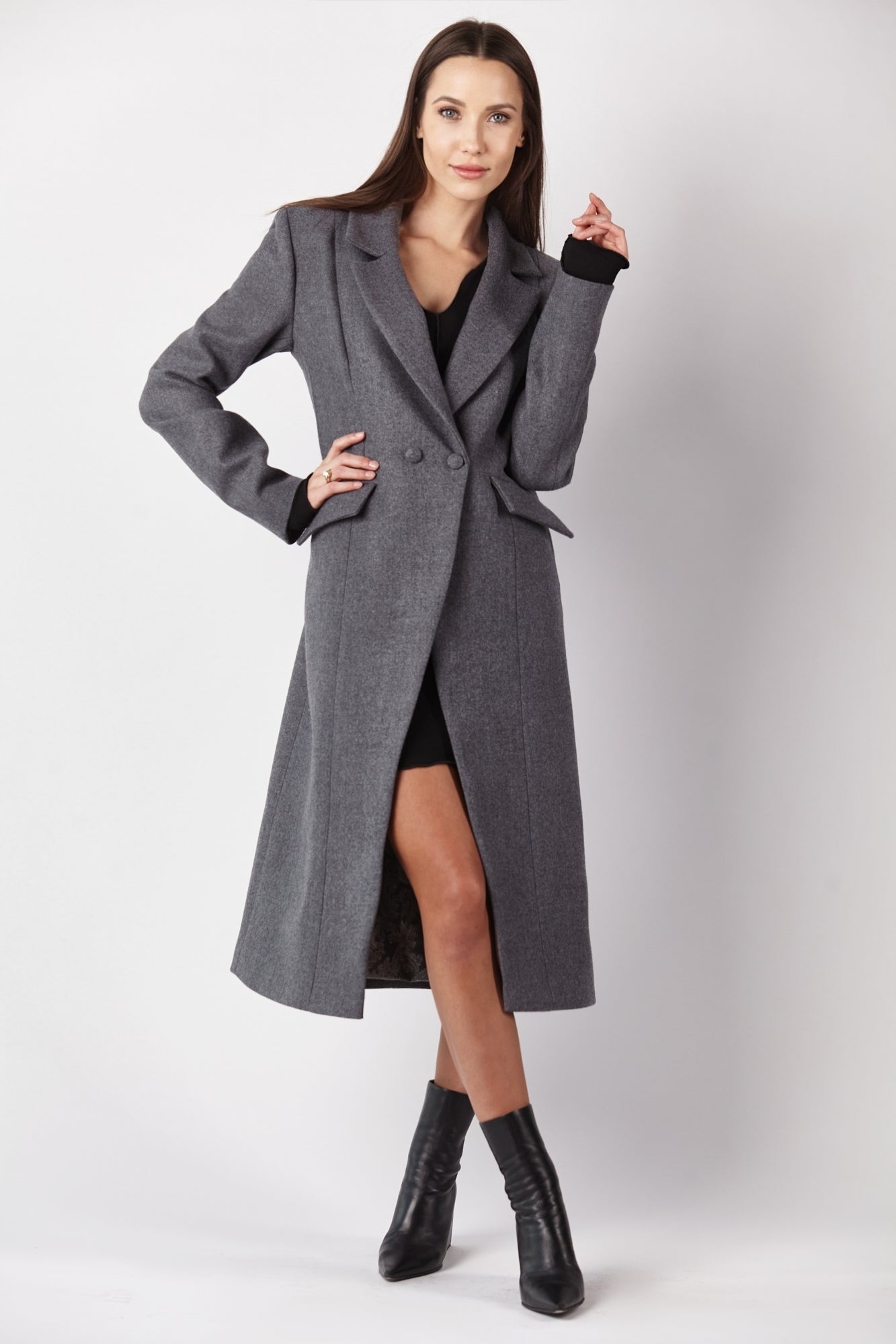 Classic Wool Coat Extravagant Grey