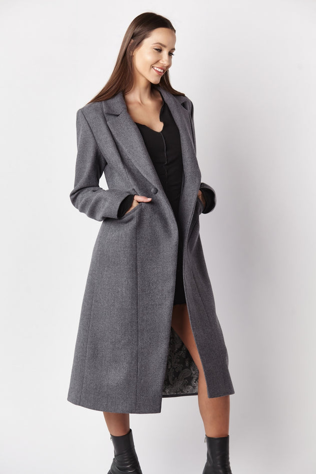 Classic Wool Coat Extravagant Grey