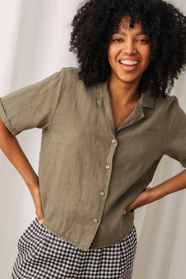 Rano Shirt Light Khaki - IVALO.COM
