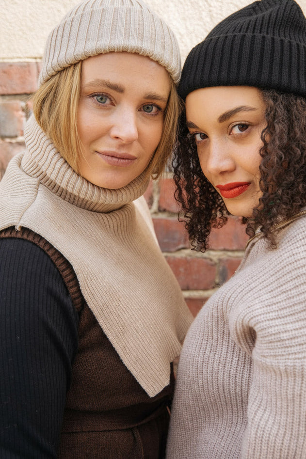 Rib Neck Warmer Light Sand