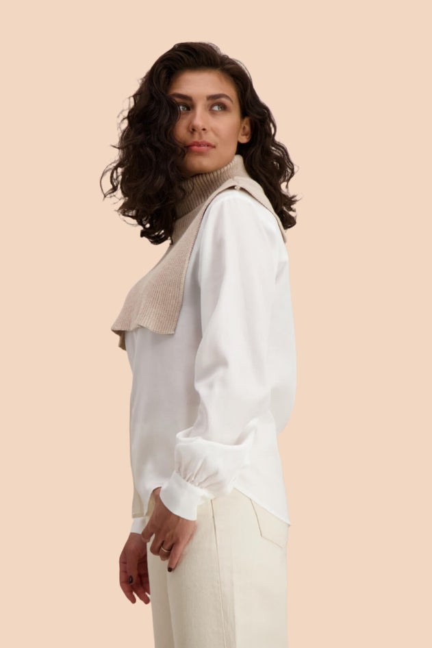 Rib Neck Warmer Light Sand